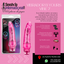 B YOURS VIBE 7 VIBRADOR REALISTA CON VENAS SEXSHOP INTERNACIONAL 